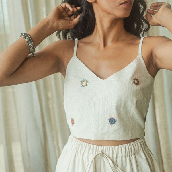 The Santra Project Organic Cotton Surya Cropped Top