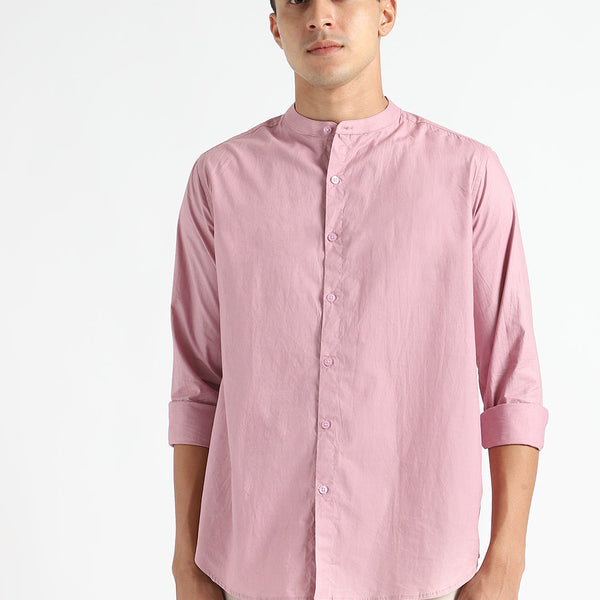 LivBio Men's Shirt | Purple Haze | Full Sleeve | Round Neck Collar | Naturally Dyed 100% Organic Cotton