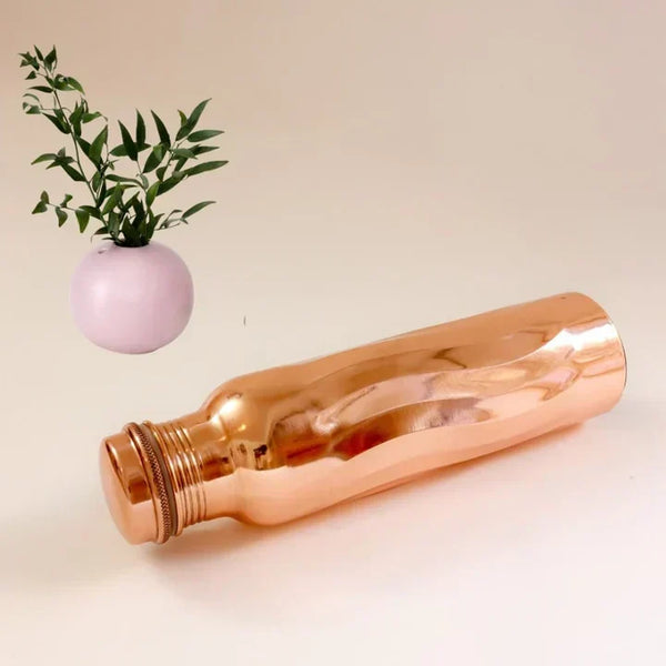 ONEarth 1L Copper Bottle (with Cleaning Brush) - Wavy