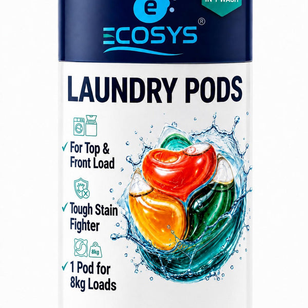 Ecosys Laundry Pods with Bioenzymes - Stain remover, Softener & Long lasting aroma - 1 POD is 1 Wash