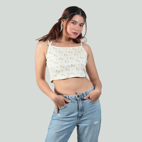 Noodle Straps Organic Cotton Crop Top