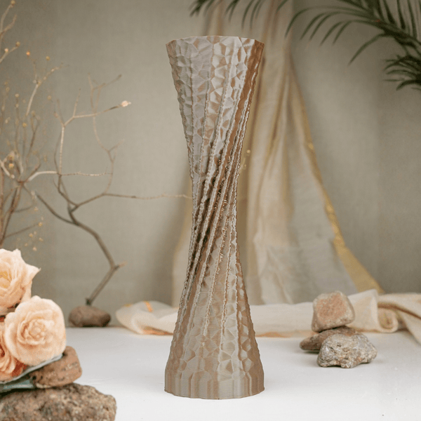 EcoDecor Sheen Twiddle – Plant-Based Exotic Bronze Vase | Eco-Friendly Home Décor