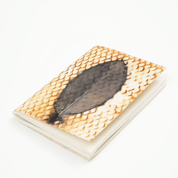 Ecoshi Eco-printed handmade journal - rust leaf print