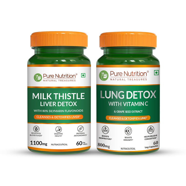 Detox Combo – Milk Thistle + Lung Detox | Liver & Respiratory Cleanse