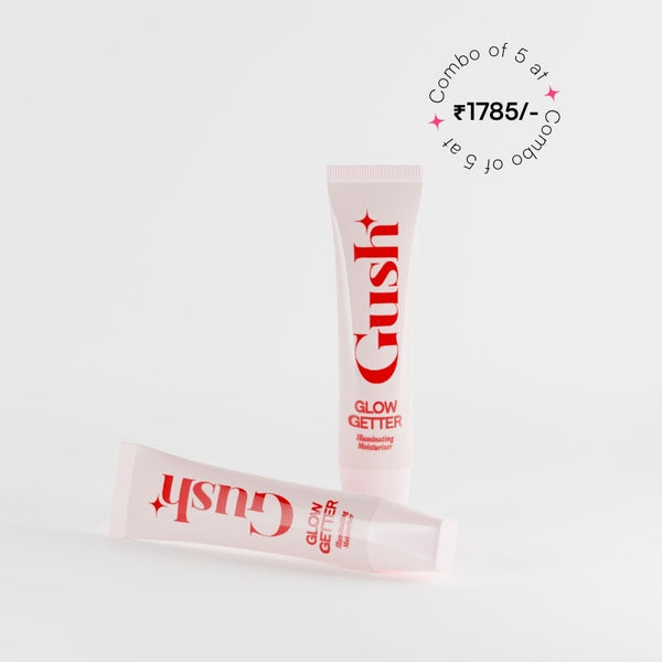 Gush Beauty Glow Getter Duo: 4-In-1 Illuminating Moisturizer + Primer + Strobe Cream + SPF