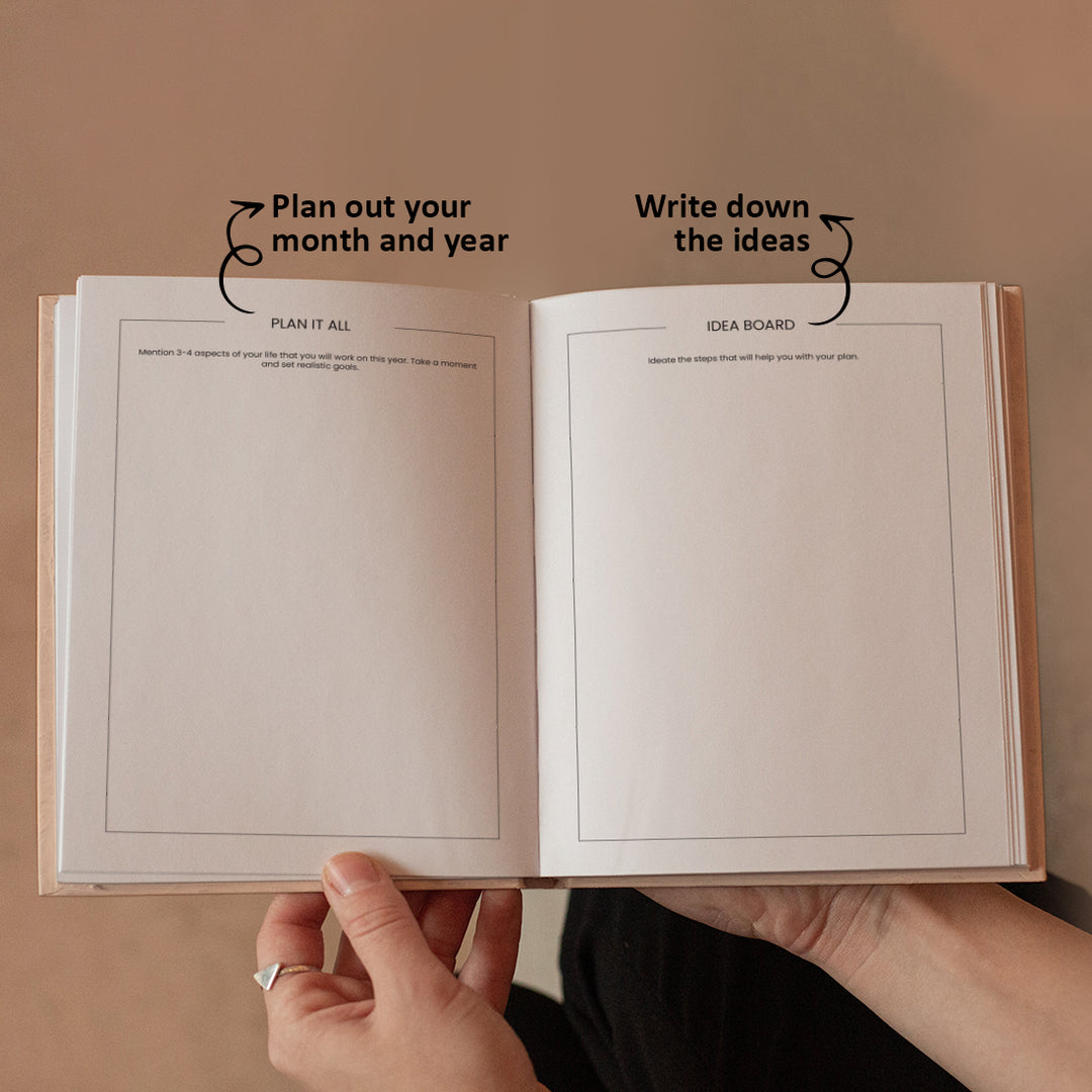 The Whimsical Artist 2025 Undated daily planner and journal schedule your day to-do list and productivity tracker; habit tracker for wellness by the whimsical artist; 6 months (Jaipuri darwaza)