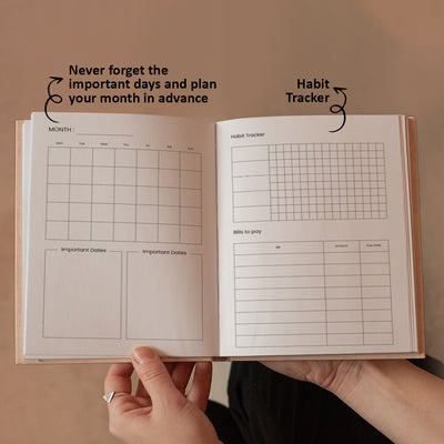 2024 Undated daily planner and journal schedule your day to-do list and productivity tracker; habit tracker for wellness by the whimsical artist; 6 months (Jaipuri darwaza)