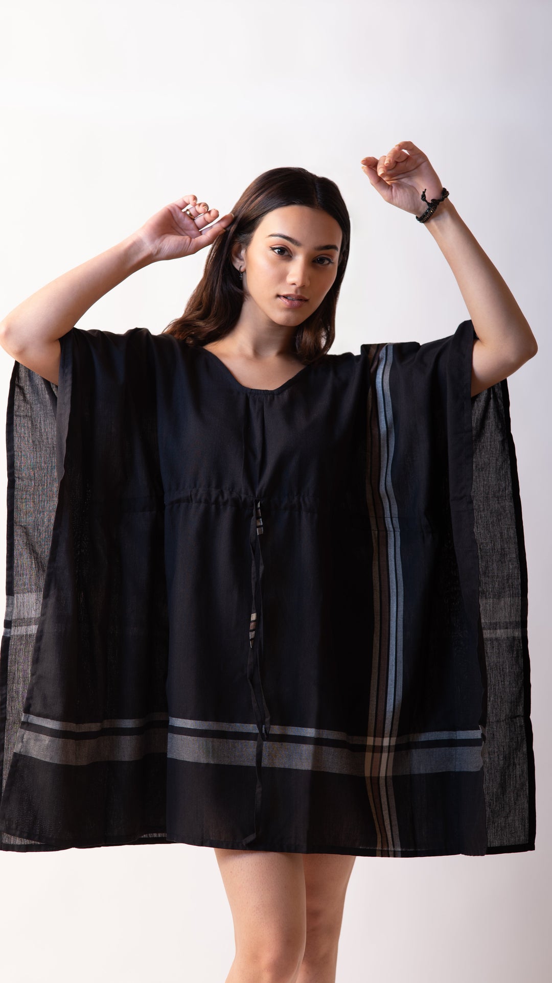 TARI Neutral Free Size Kaftan Dress - Black