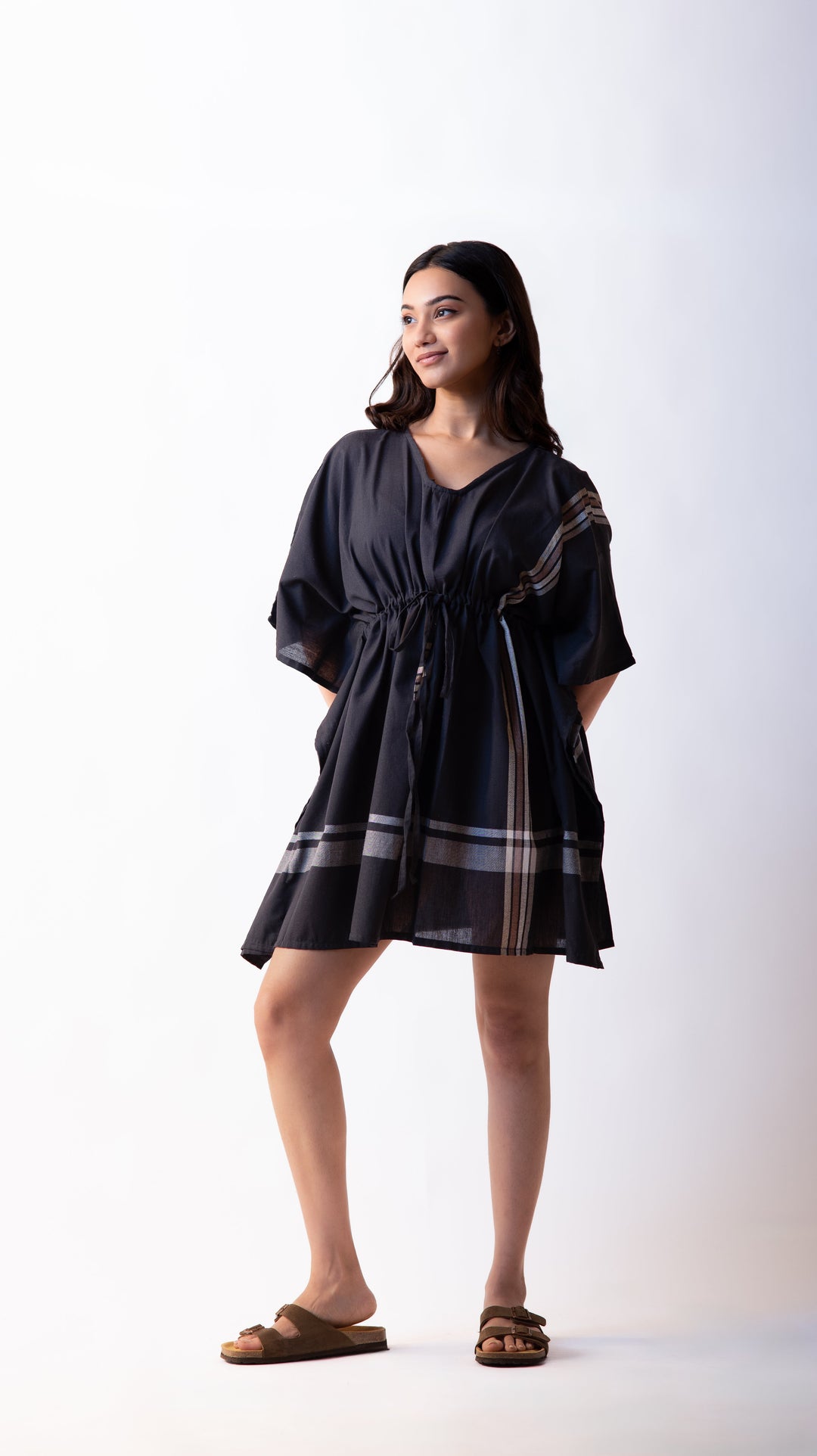 TARI Neutral Free Size Kaftan Dress - Black