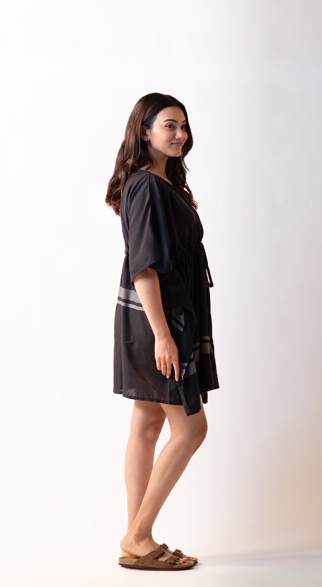 TARI Neutral Free Size Kaftan Dress - Black
