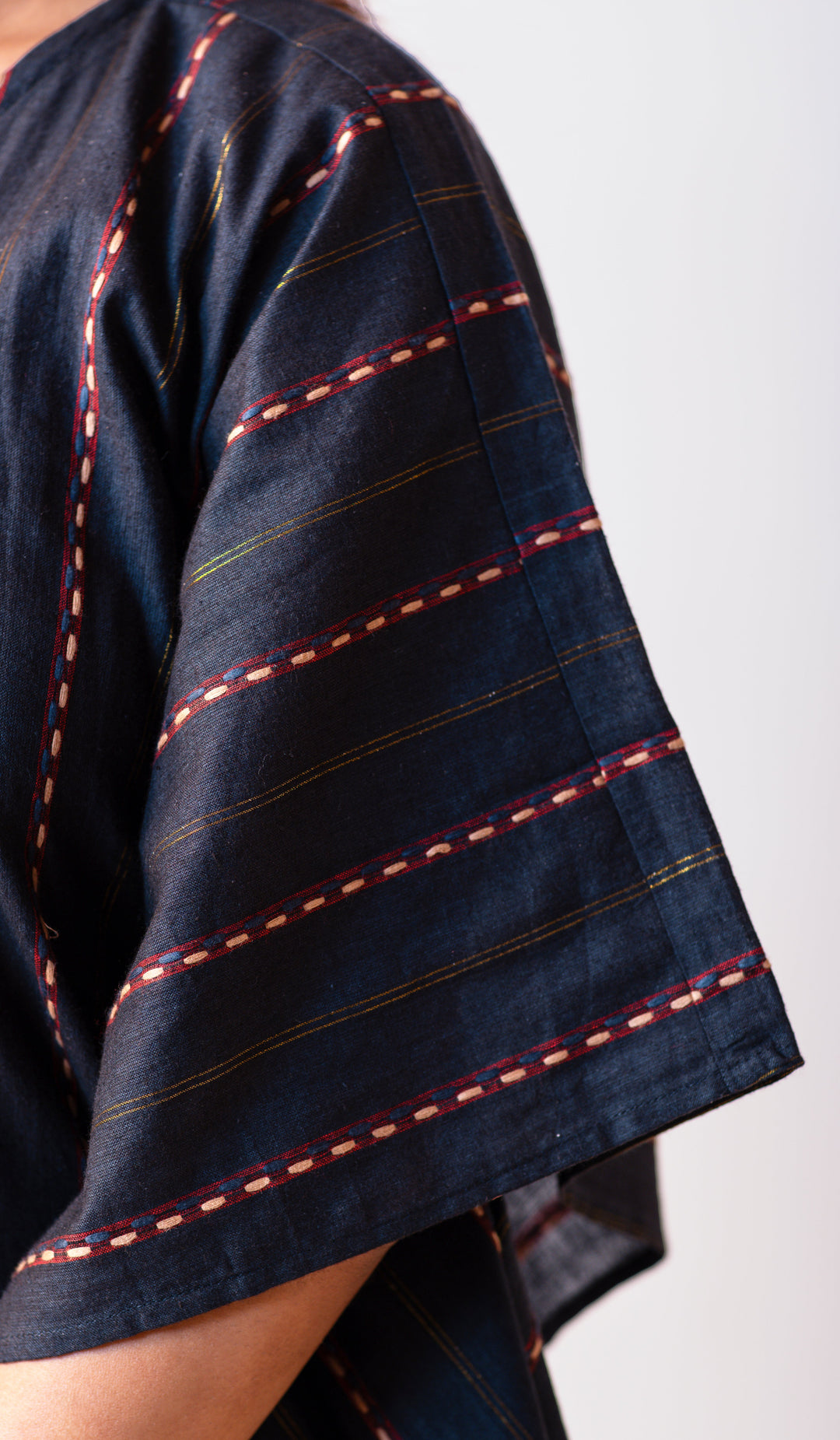 Kaftan Long Dress - Navy Blue