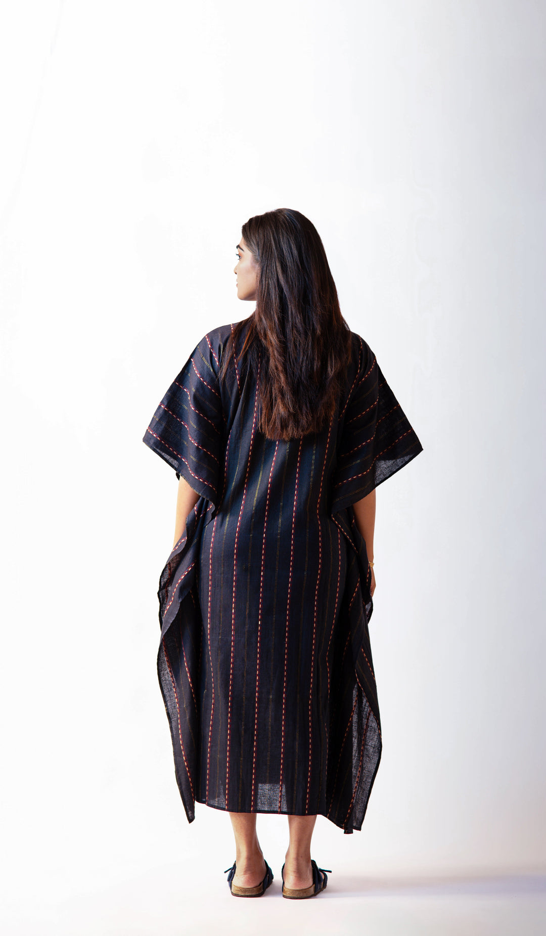 Kaftan Long Dress - Navy Blue