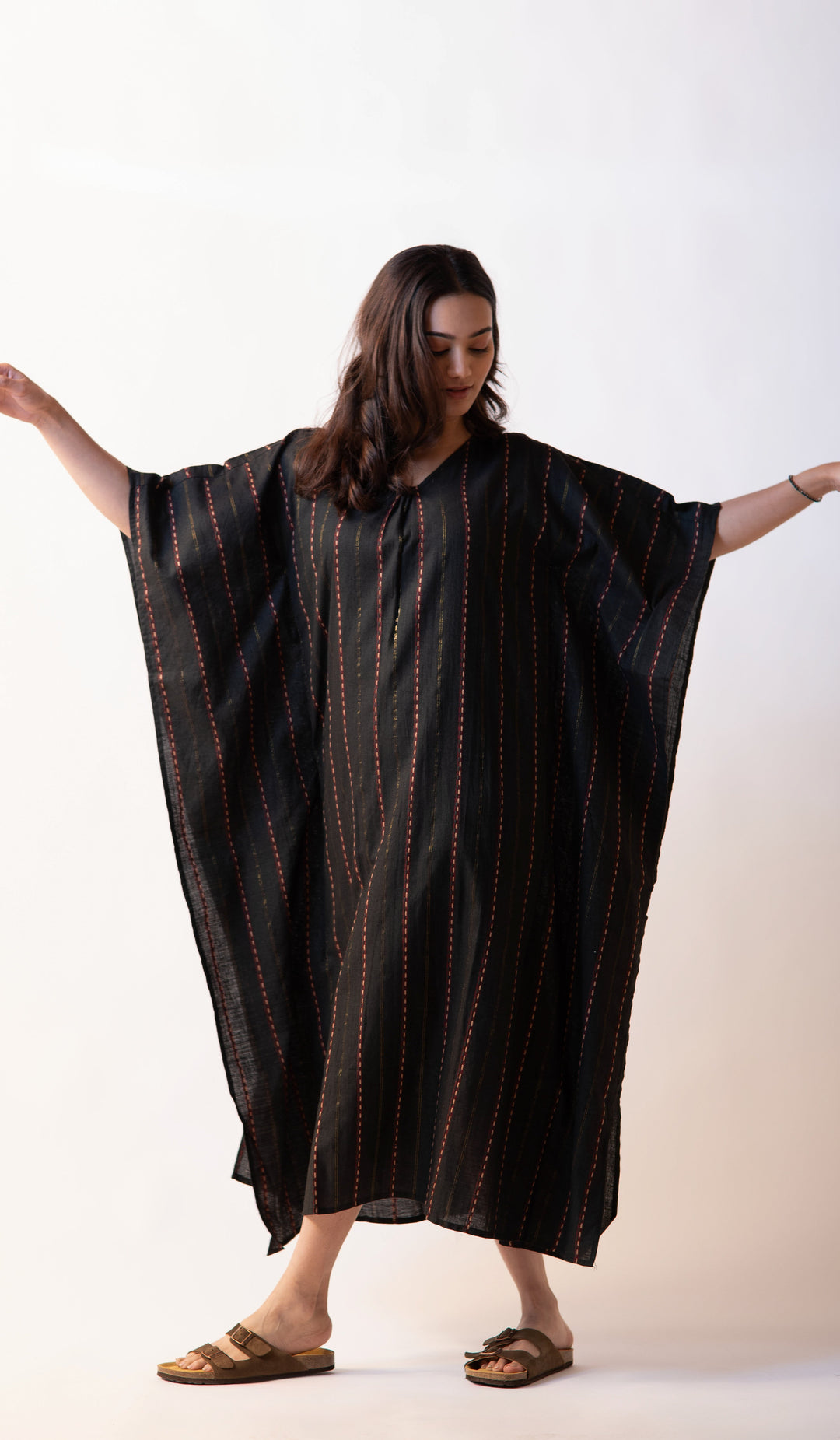 Kaftan Long Dress - Bottle Green