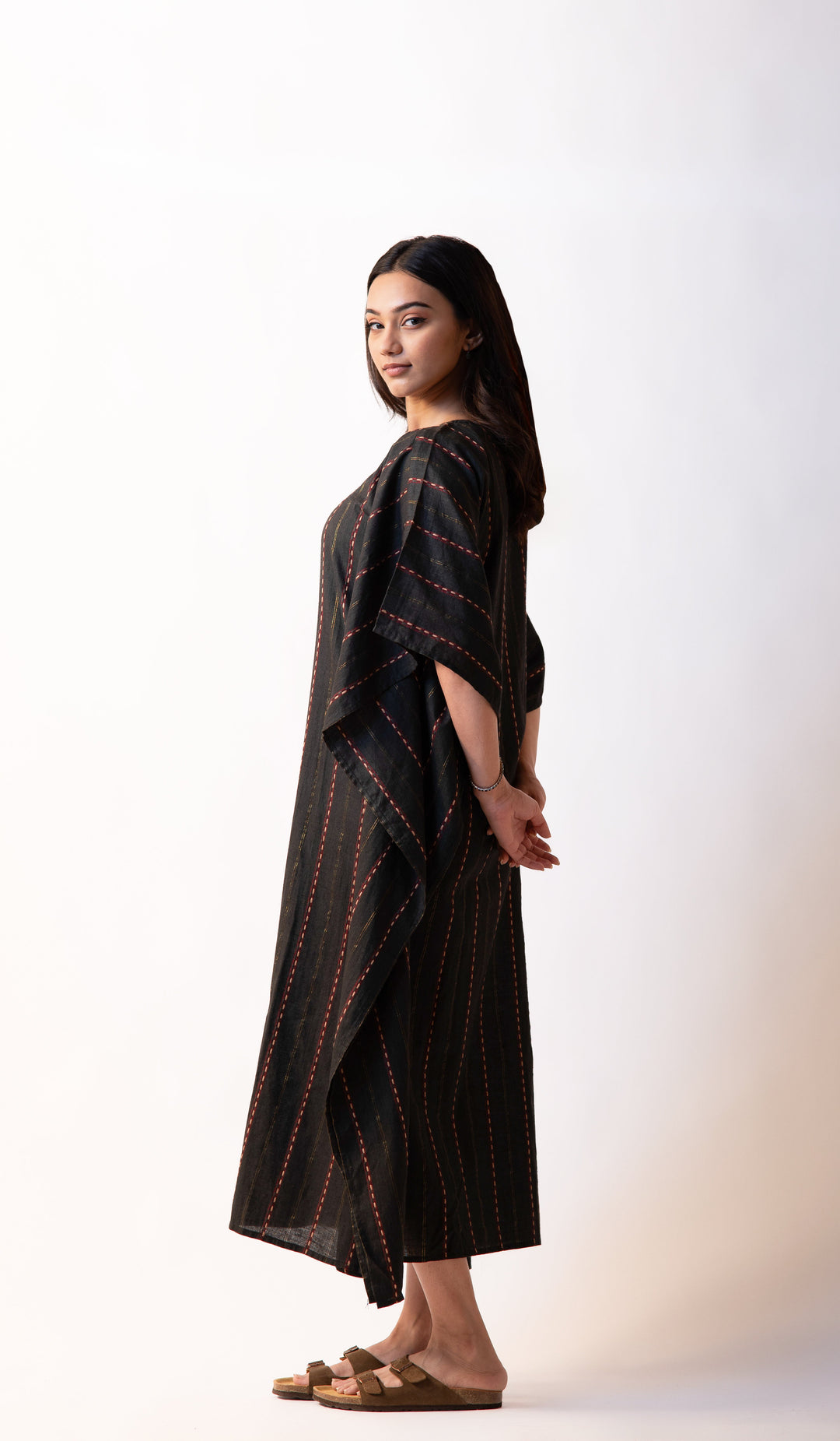 Kaftan Long Dress - Bottle Green