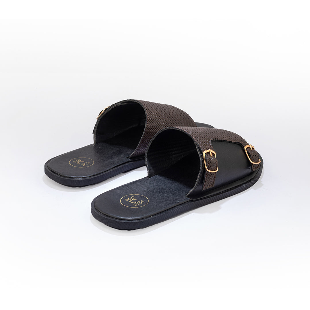 T-Rad Double Monk Strap Sandals - Black/brown