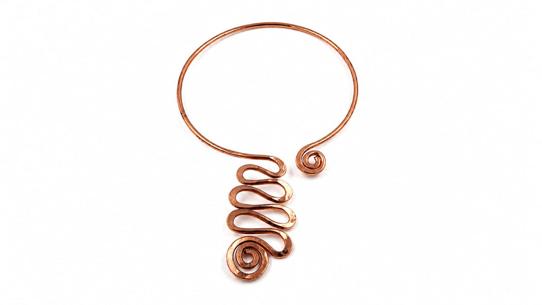 Egyptian Heritage Pure Copper Necklace for Women | Handmade Ayurvedic Copper Jewelry