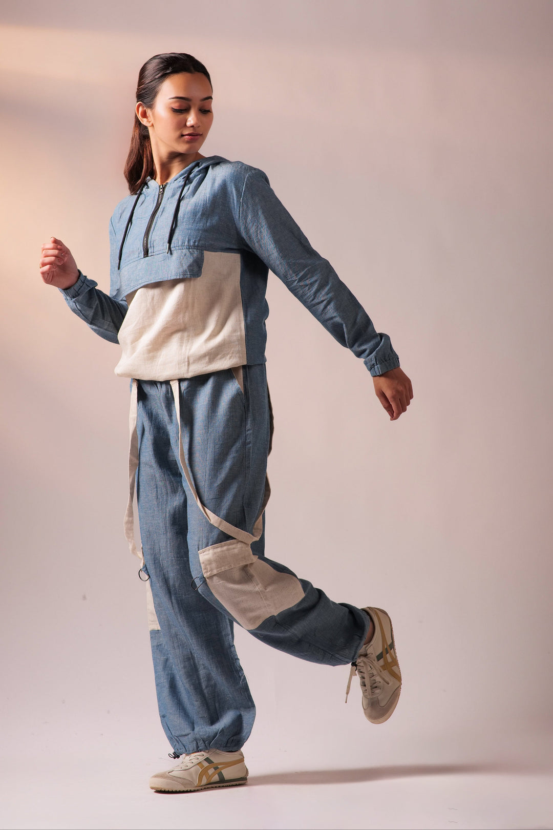 Cargo Top Pant Set - Denim Blue