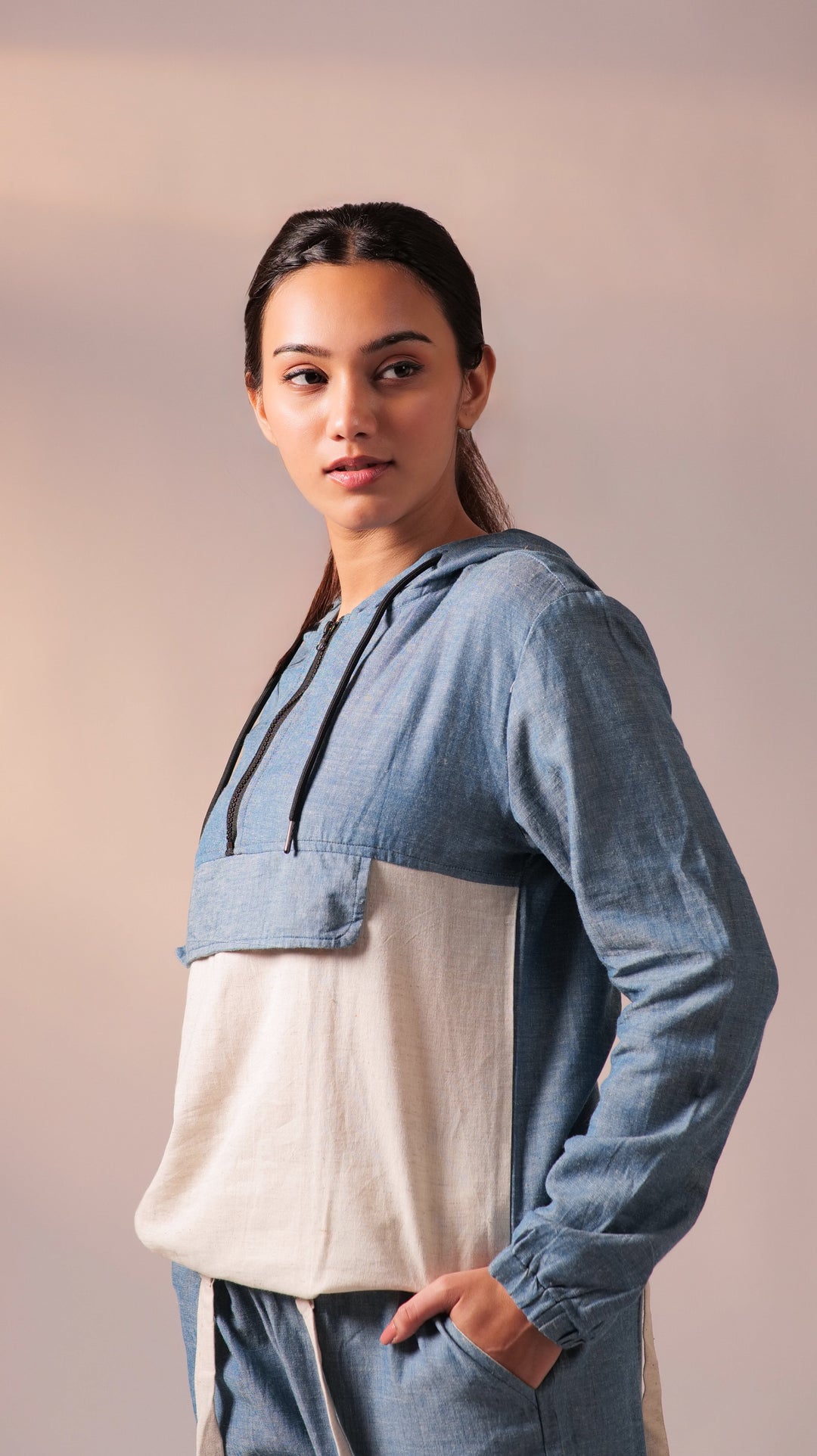 Cargo Top Pant Set - Denim Blue