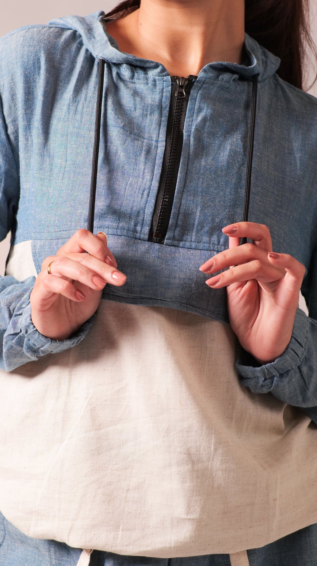 Cargo Top Pant Set - Denim Blue