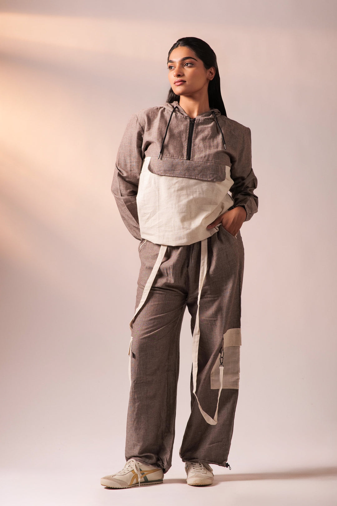 Cargo Top Pant Set - Chocolate Brown