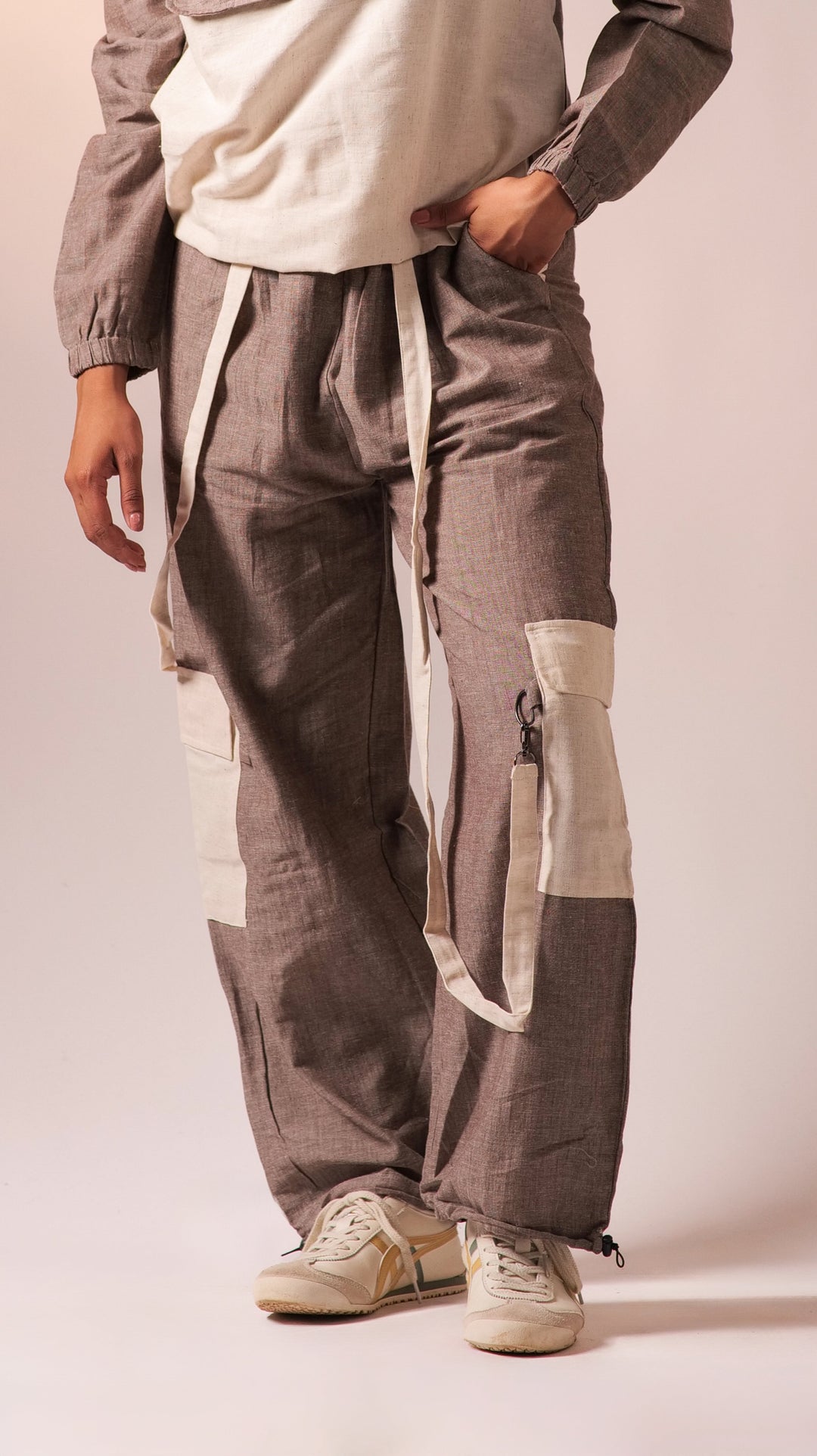 Cargo Top Pant Set - Chocolate Brown