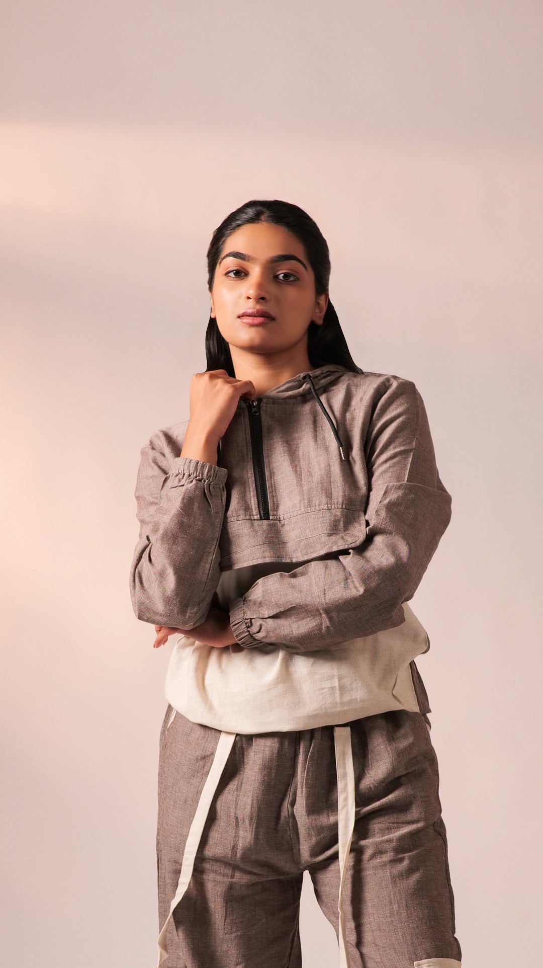 Cargo Top Pant Set - Chocolate Brown