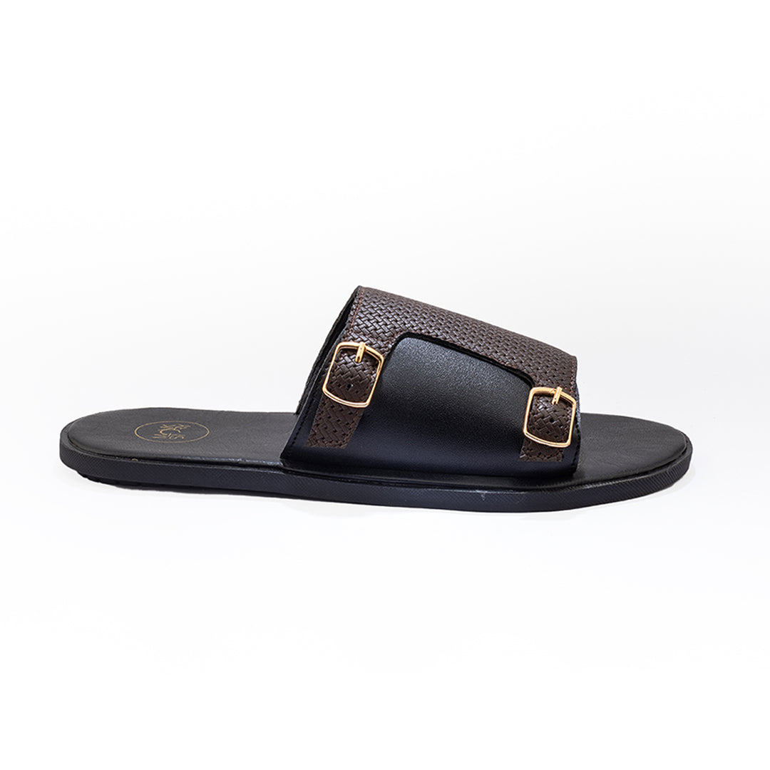 T-Rad Double Monk Strap Sandals - Black/brown