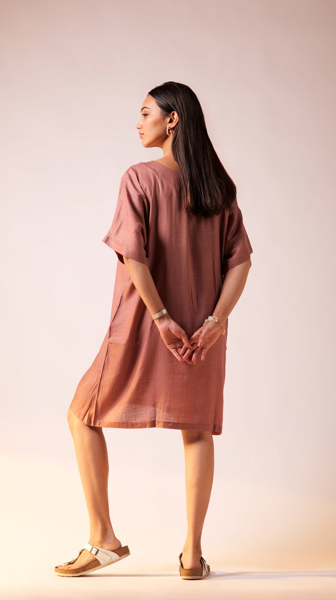 Oversize Cocktail Dress - Salmon