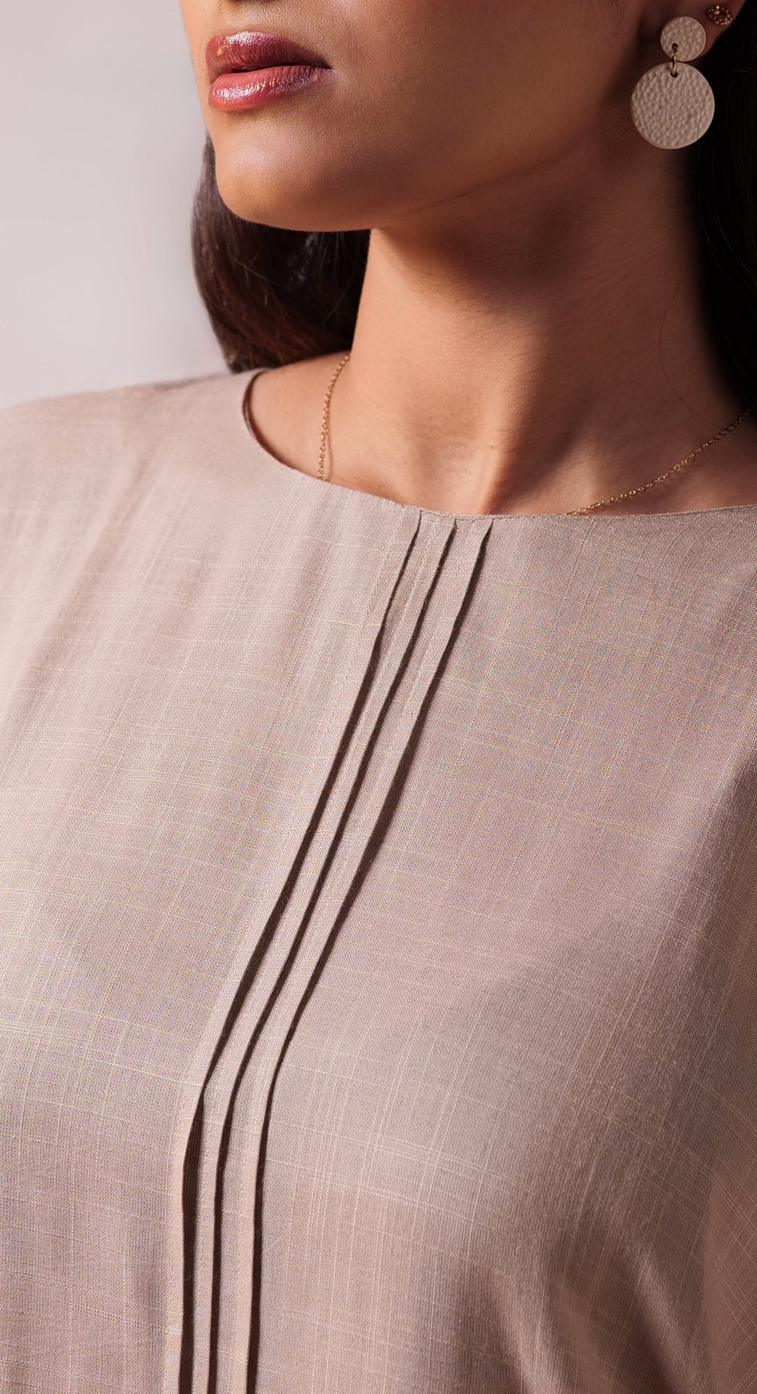 Oversize Cocktail Dress - Beige