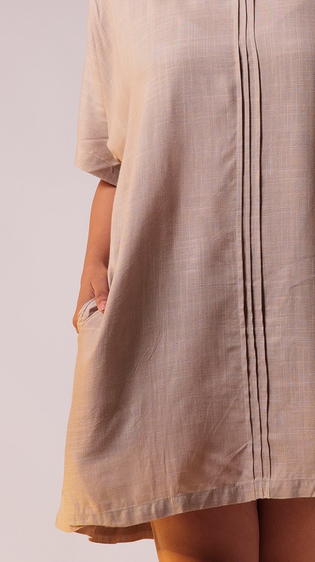 Oversize Cocktail Dress - Beige