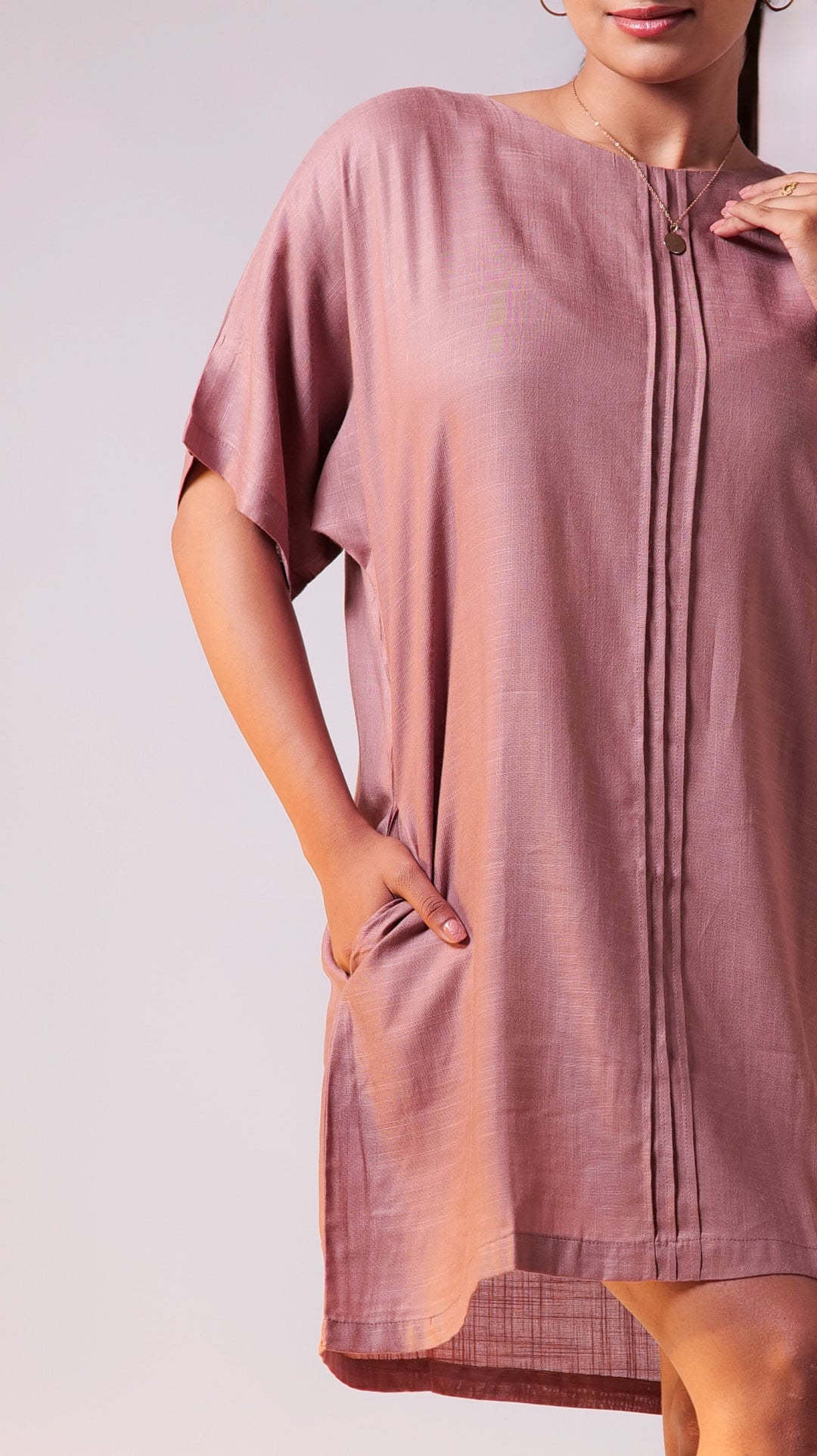 Oversize Cocktail Dress - Mauve