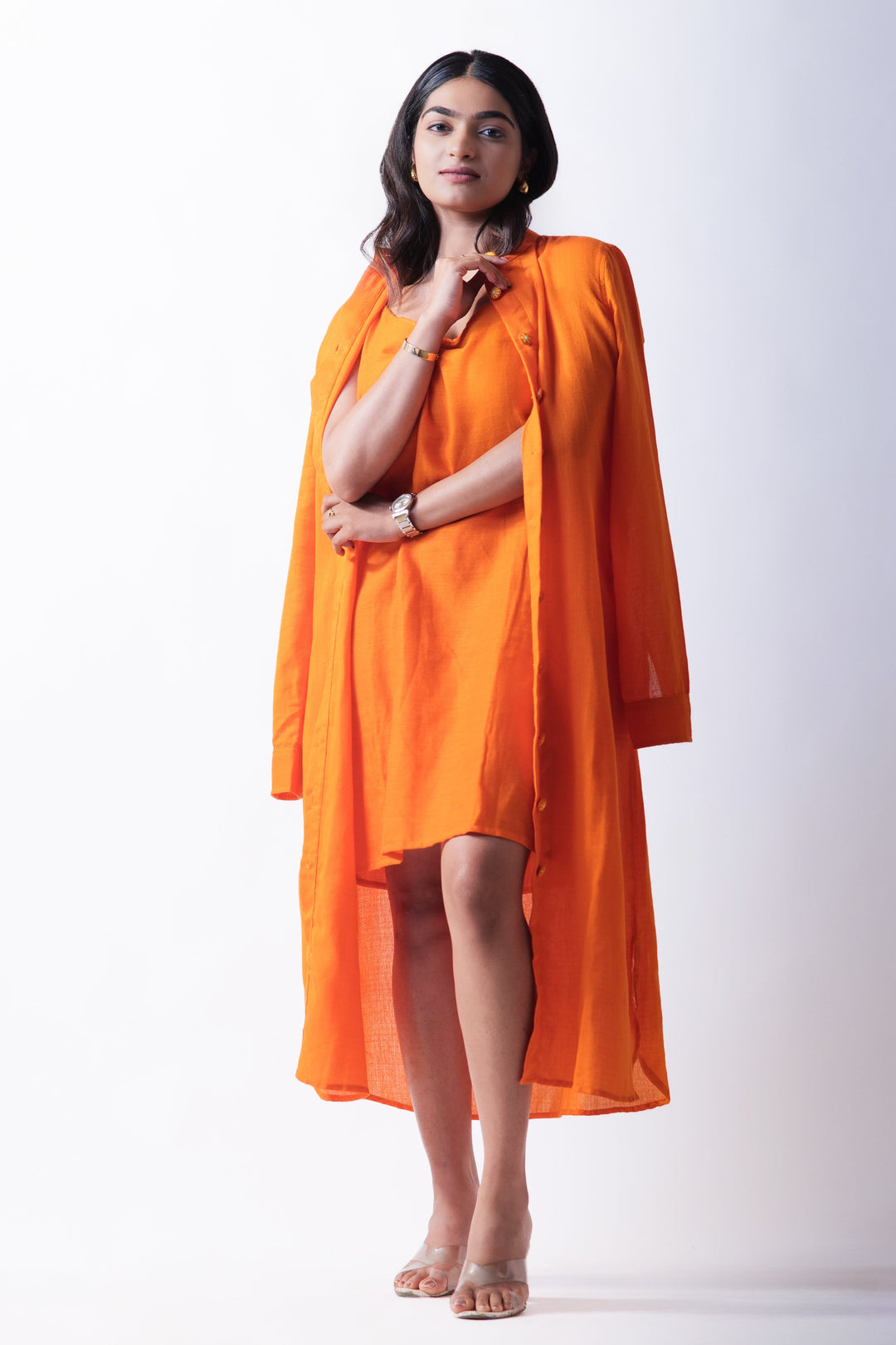 Sunflower Jacket Dress - Orange