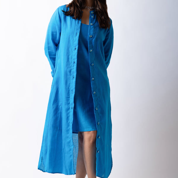 Rose Jacket Dress - Blue