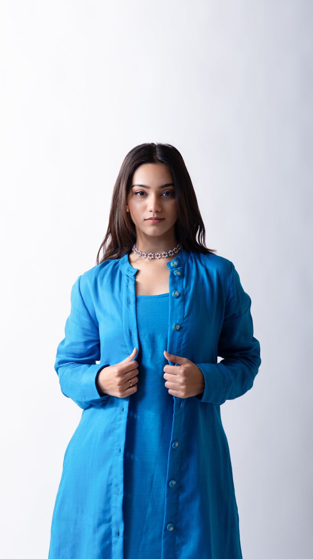 Rose Jacket Dress - Blue
