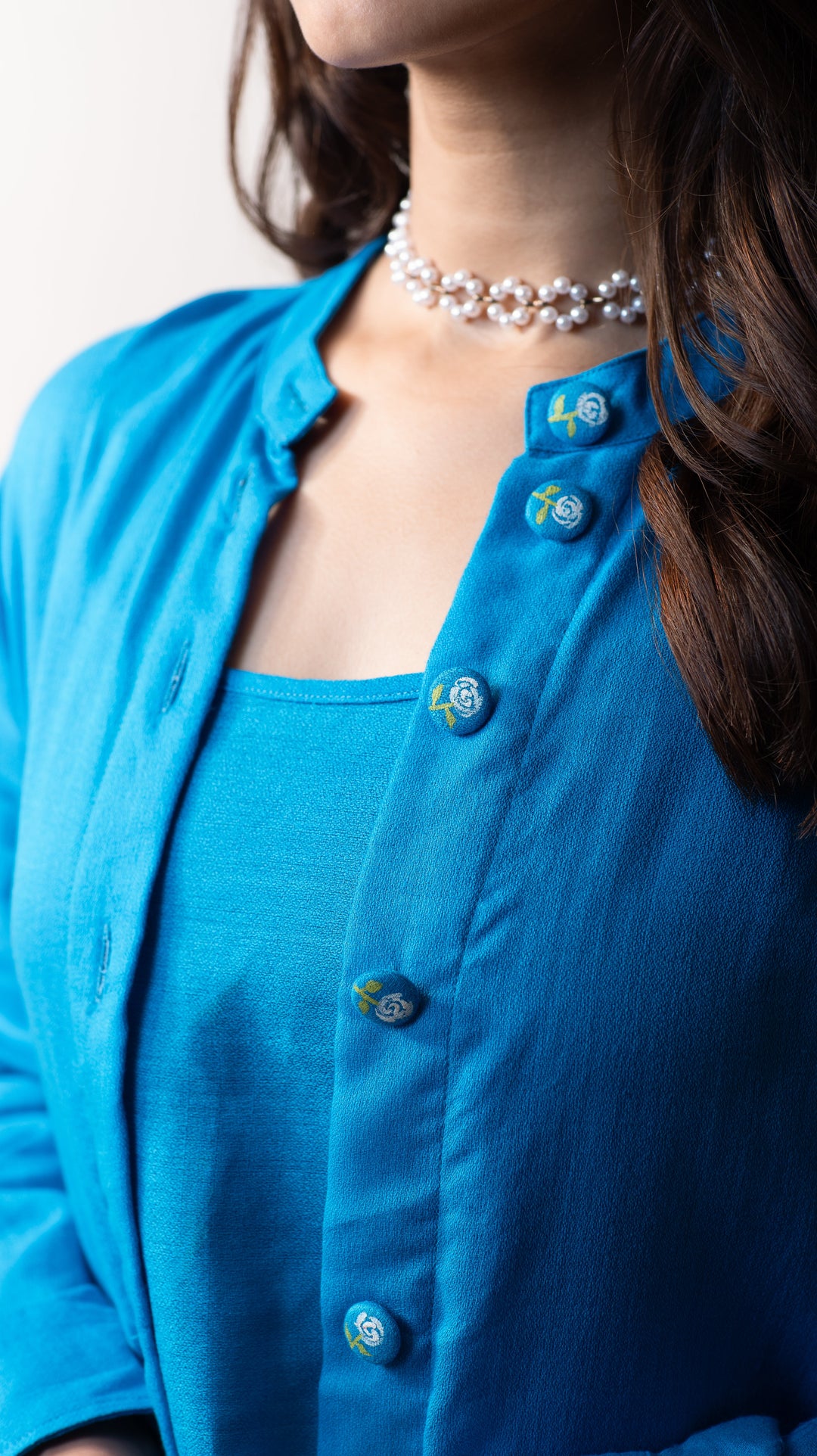 Rose Jacket Dress - Blue