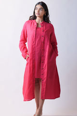Tulip Jacket Dress - Dark Pink