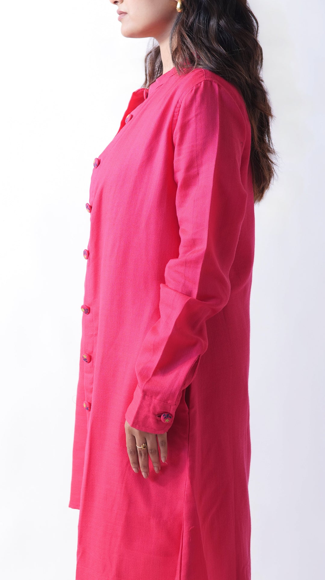 Tulip Jacket Dress - Dark Pink