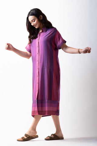 Kimono Midi Dress - Wine
