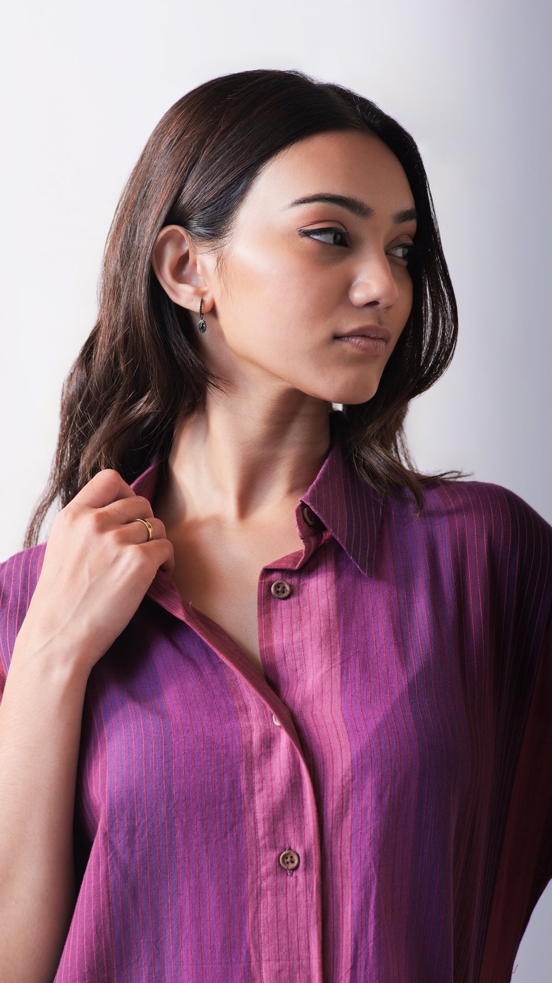 Kimono Midi Dress - Wine