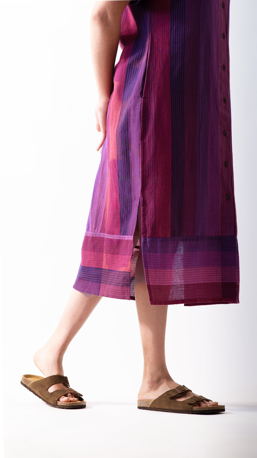 Kimono Midi Dress - Wine