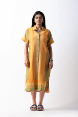 Kimono Midi Dress - Mustard