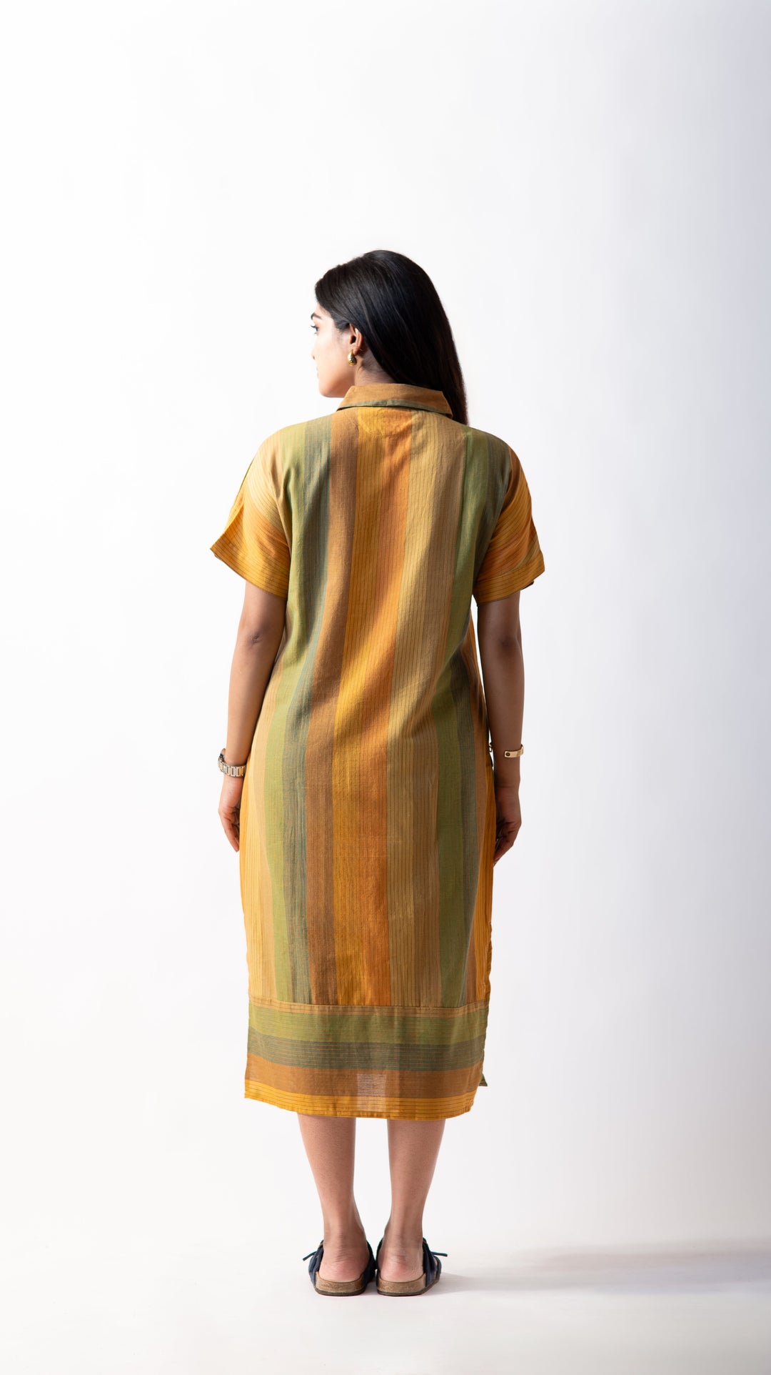 Kimono Midi Dress - Mustard