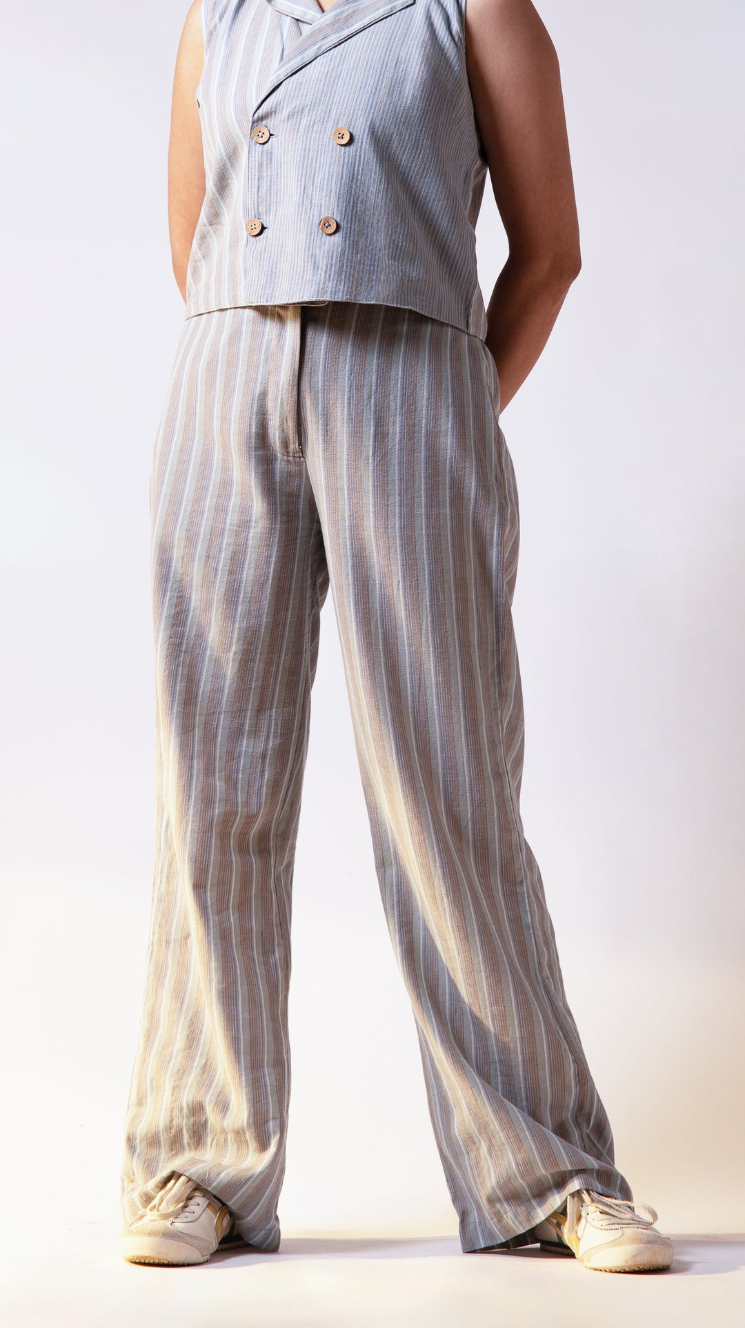 Versa Vest Coat Pant Set - Blue