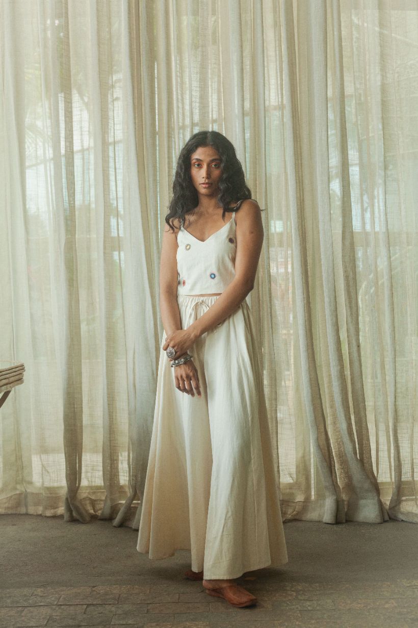 The Santra Project Organic Cotton Surya Cropped Top