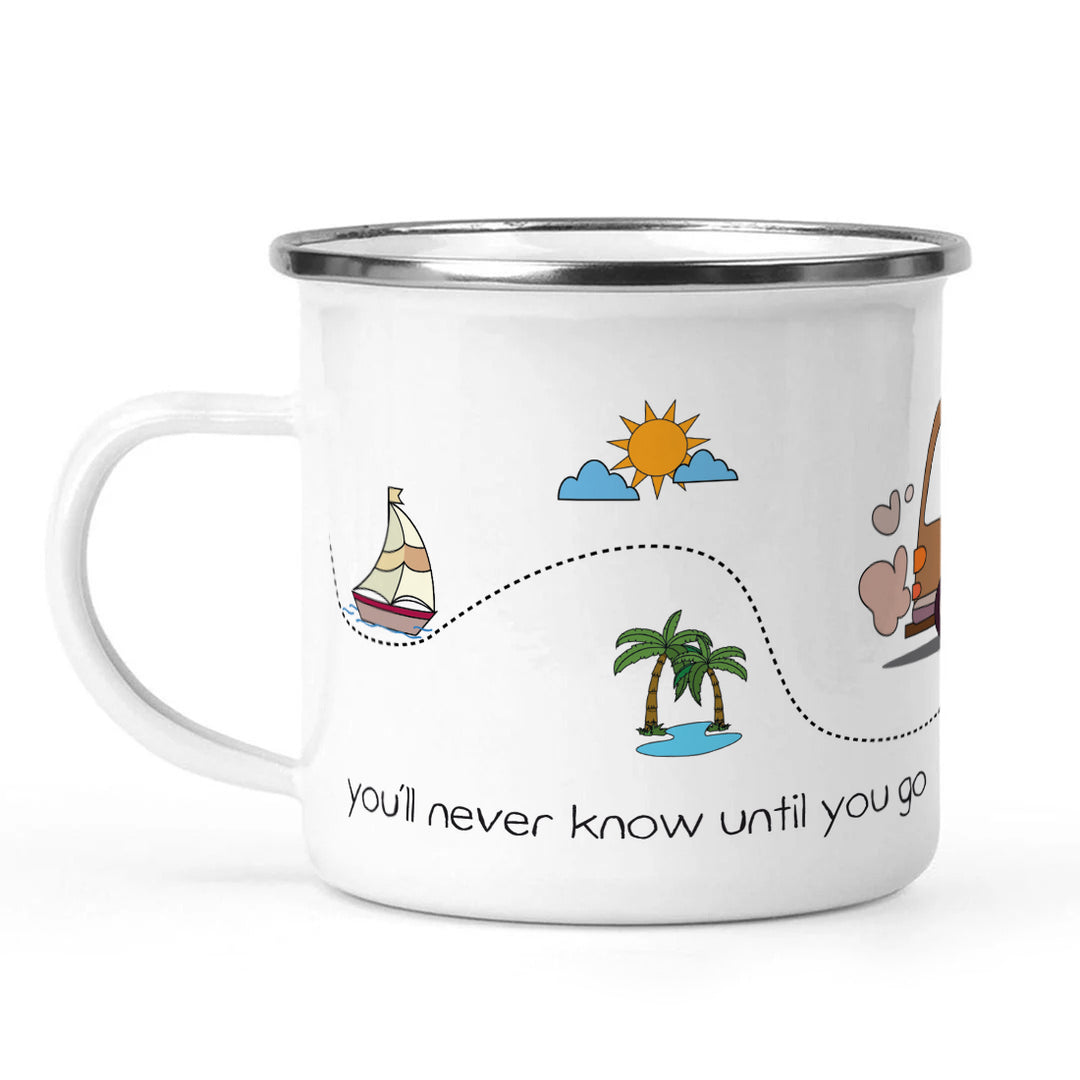 The Whimsical Artist Enamel Designer Coffee Mug (Journey)