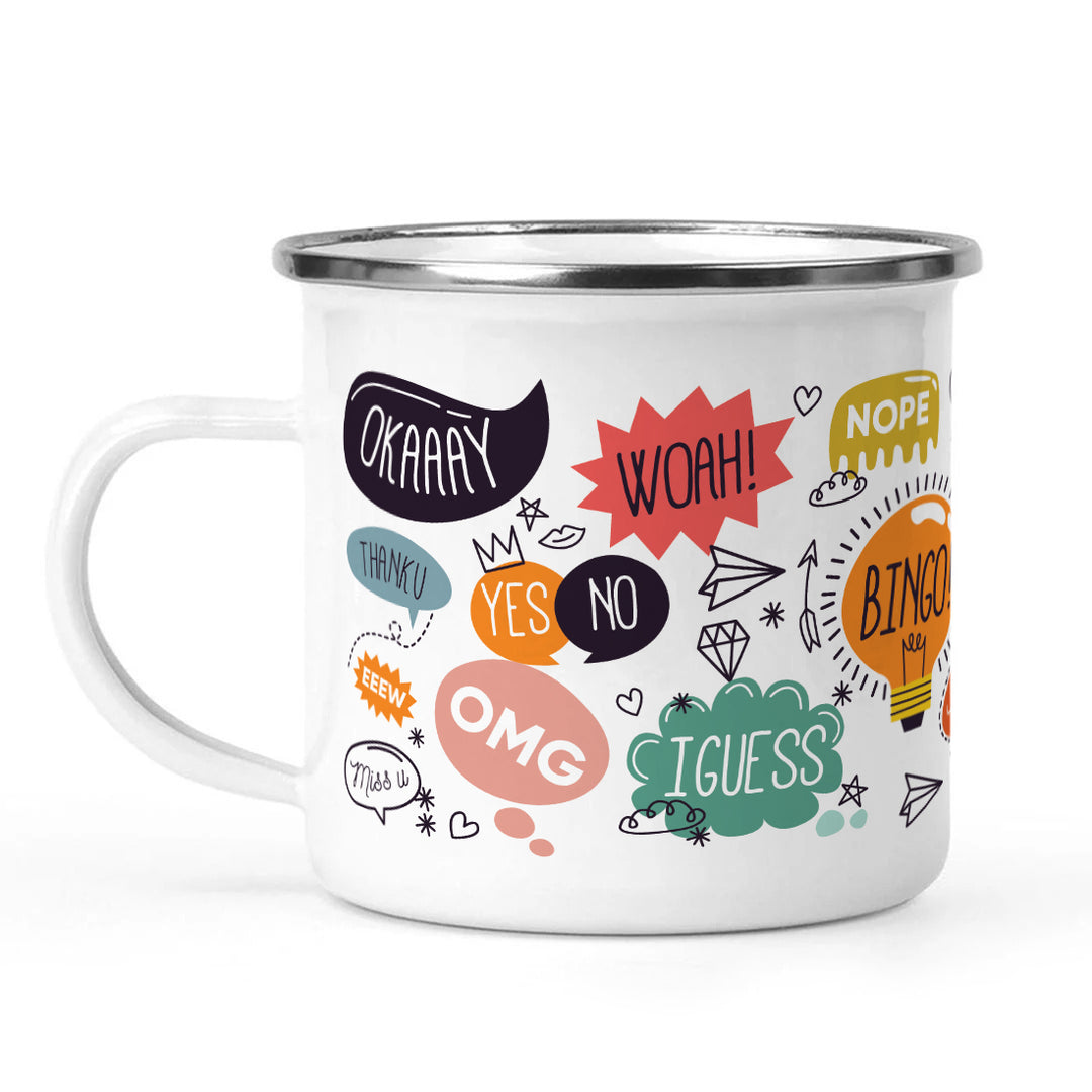 The Whimsical Artist Enamel Designer Coffee Mug (Quotes)
