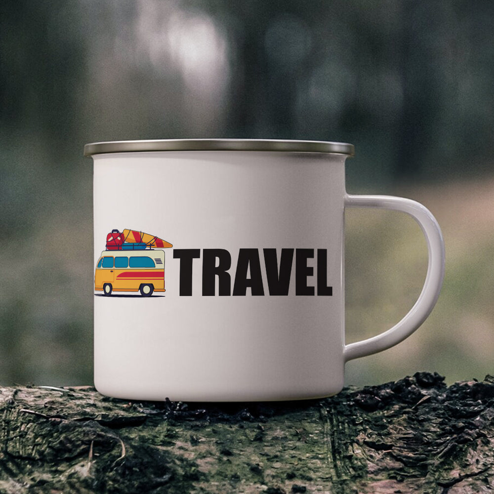 The Whimsical Artist Stainless steel Designer Coffee Mug (Live to Travel)