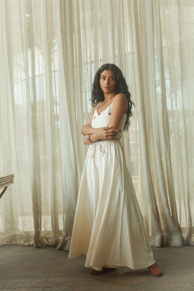 The Santra Project Organic Cotton Surya Cropped Top