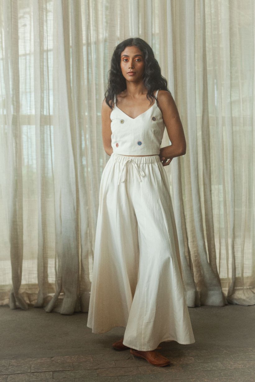 The Santra Project Organic Cotton Surya Cropped Top