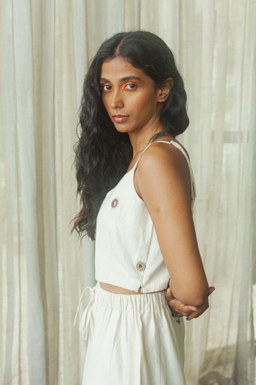 The Santra Project Organic Cotton Surya Cropped Top